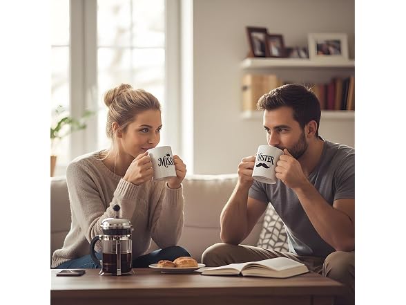HJOCMLE Couple Mug Set of 2