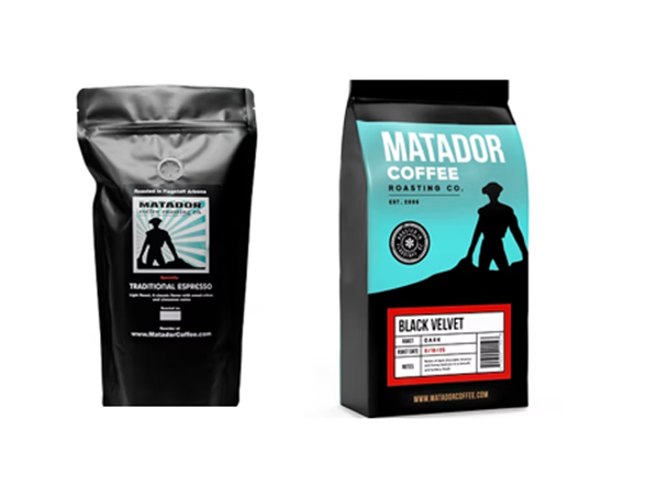 2pk Matador Coffee Traditional Espresso + Black Velvet