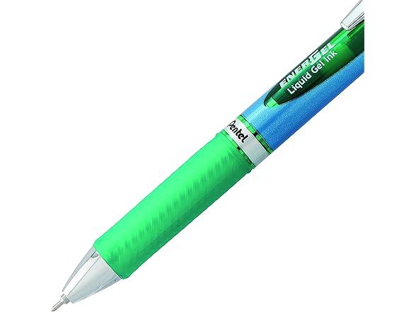 Pentel EnerGel RTX Pen, Green Ink 12-Pk