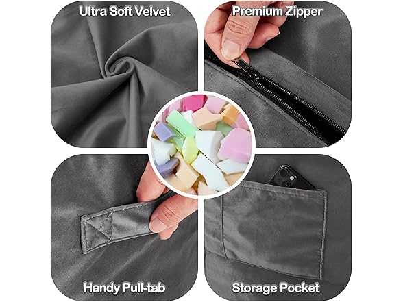 Grey 4 FT Bean Bag Chair