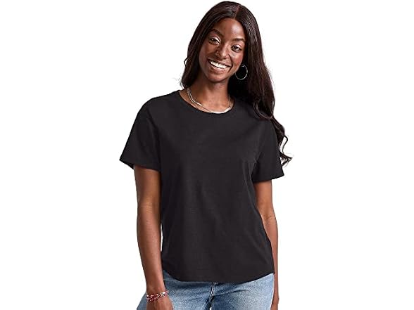 Hanes Women (XS) Originals Oversized T-shirt Black