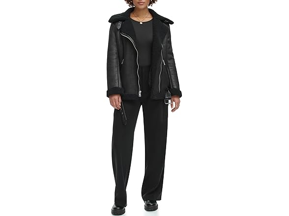 Levis Womens Faux Shearling Moto