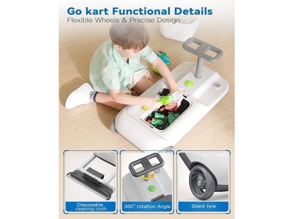 Go Kart with Floor Cleaning Function
