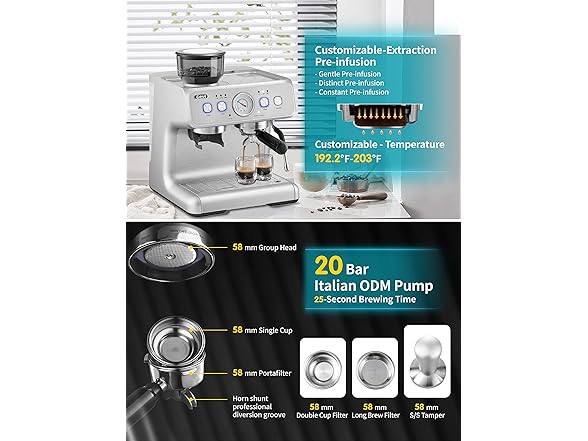 Gevi Espresso Machines with Grinder