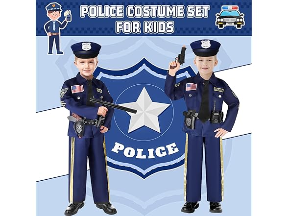 Kids Police Officer Halloween Costume