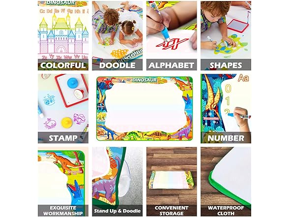 Jasonwell doodle mat Dinosaur