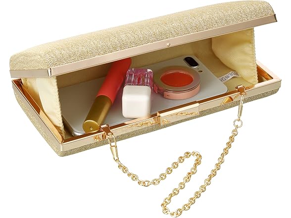 Rucavono Clutch Purses For women Gold Clutch Purses Evening Handbags Classic Wedding Party Bridal Prom Shoulder Purse …