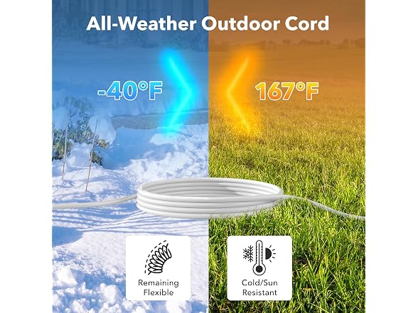 BN-LINK 6ft White Outdoor Extension Cord 16/3 SJTW, 2 Pa