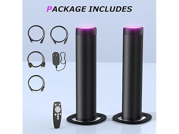 Bkmojit Detachable 2-in-1 RGB Sound Bar