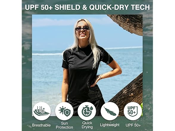 Kanu Surf Women's Lanai Black Rashguard (M)