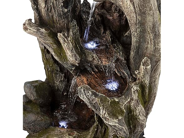 Alpine 40" Waterfall Fountain with LED