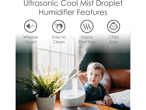 Crane Crane Ultrasonic Teardrop Humidifier for Baby,