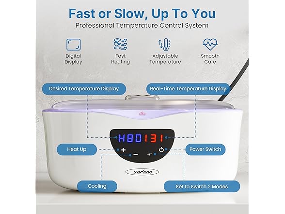 Sunvivipro Purple Paraffin Wax Warmer Kit