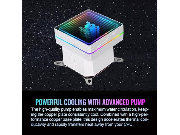 Thermaltake TH240 V3 ARGB CPU Liquid Cooler 240mm White