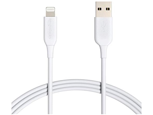 Amazon Basics 2-Pack Apple MFi Certified USB-A to Lightning Cable