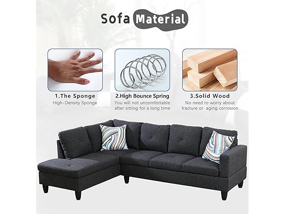 SumKea L-Shaped Sectional Sofa Set (Your Choice)