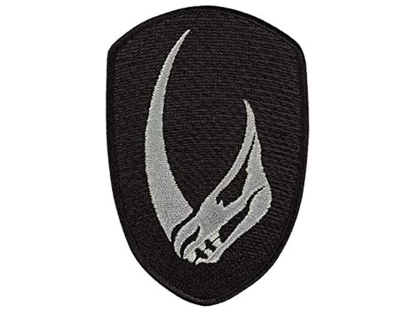 Gray Rhino Skull Embroidered Patch