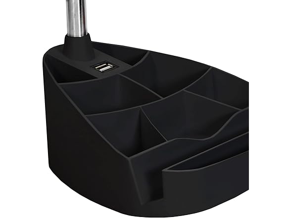 Simple Designs Limelights LD1056-BLK Desk Lamp Organizer