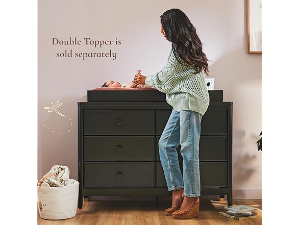 Little Seeds Aster 6-Drawer Dresser, Black