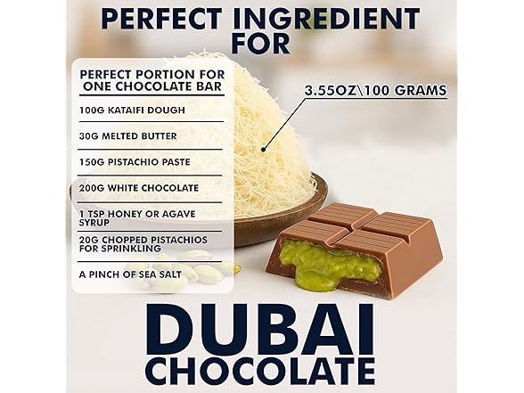 Kataifi Shredded Fillo Dough 3.5 Oz for Dubai Chocolate