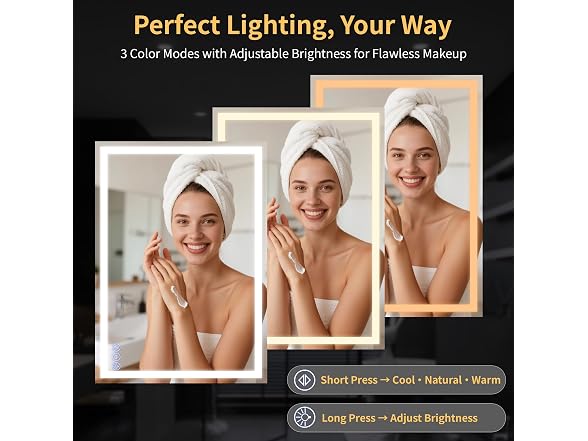 GLSLAND LED Bathroom Mirror