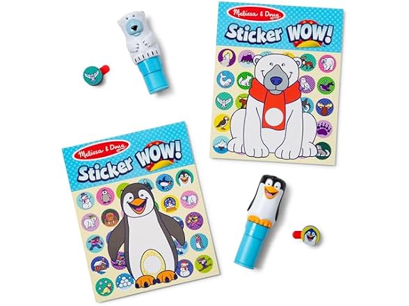 Melissa & Doug Sticker Wow!® Winter (Polar Bear and Penguin)