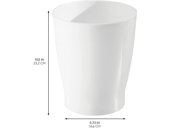 iDesign Small Round Plastic Bathroom Tra