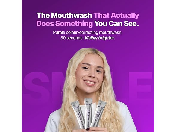 DR.DENT Purple Mouthwash for Teeth Whitening
