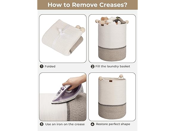 StorageWorks Cotton Rope Laundry Basket