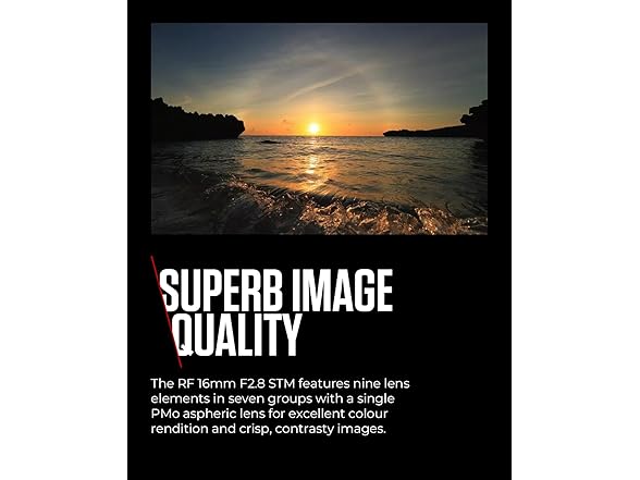 Canon RF 16mm f2.8 STM Lens (Black)