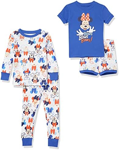 Spotted Zebra Girl's Disney Star Wars Marvel Frozen Princess Snug-Fit Cotton Pajamas 4-Piece
