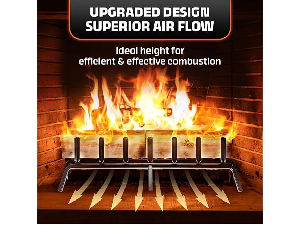 IDZO Solid Steel Fireplace Grate 30 Inch