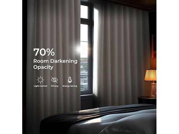 HPD Half Price Drapes - Faux Linen Curtains for Living Room (1 Panel)