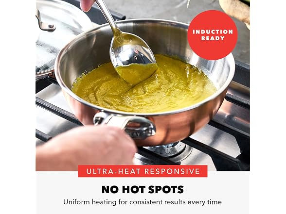 GreenPan x Bobby Flay 2QT Copper Clad Chef’s Pan with Lid
