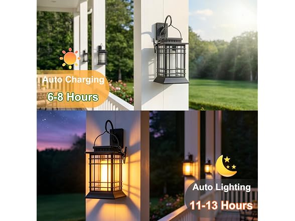 Brightever 4-Pack Solar Lanterns Outdoor Waterproof