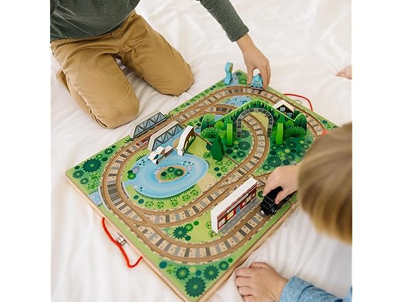Melissa & Doug Take-Along Railroad Set