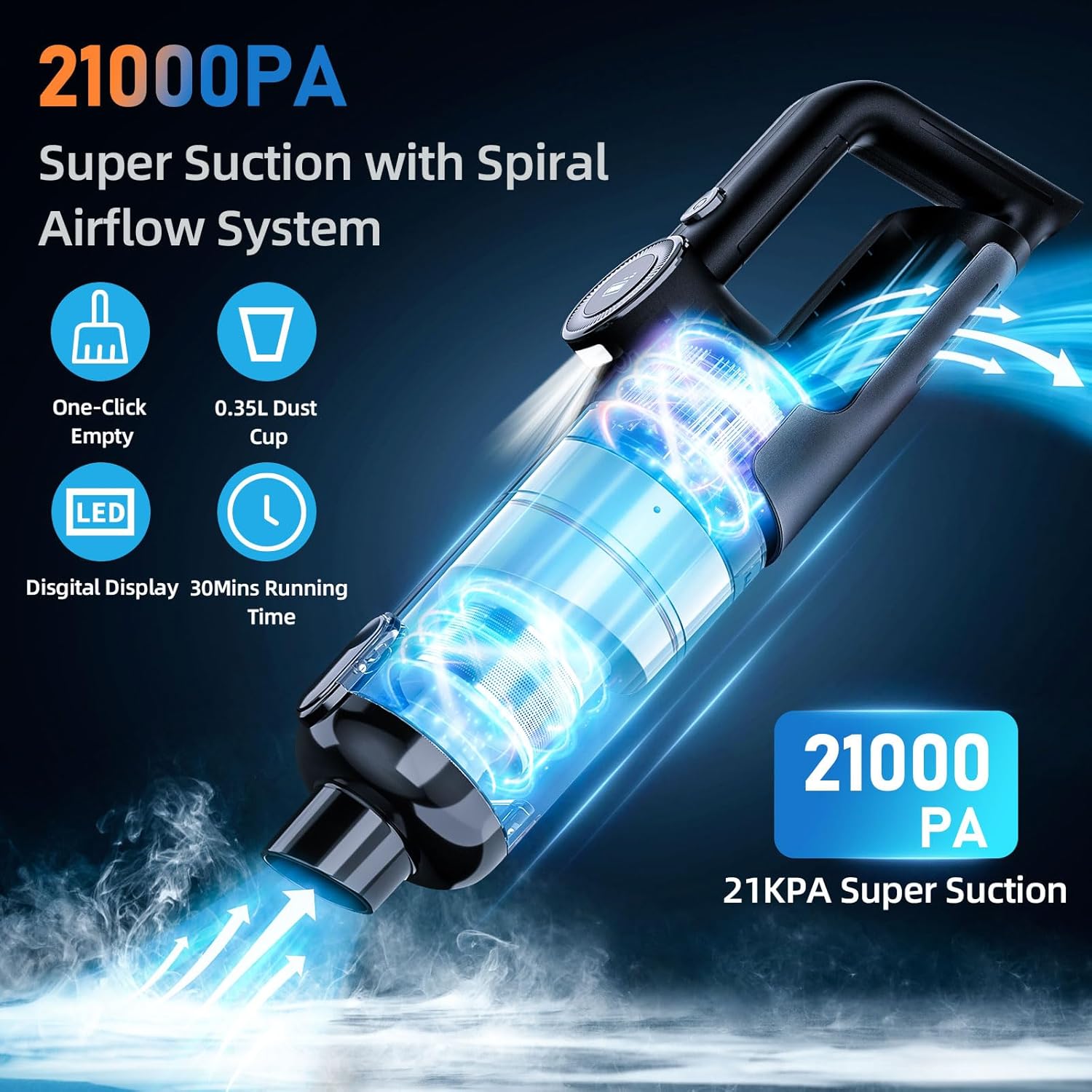 Cordless Handheld Vacuum w/ LCD Display - Gallery 4