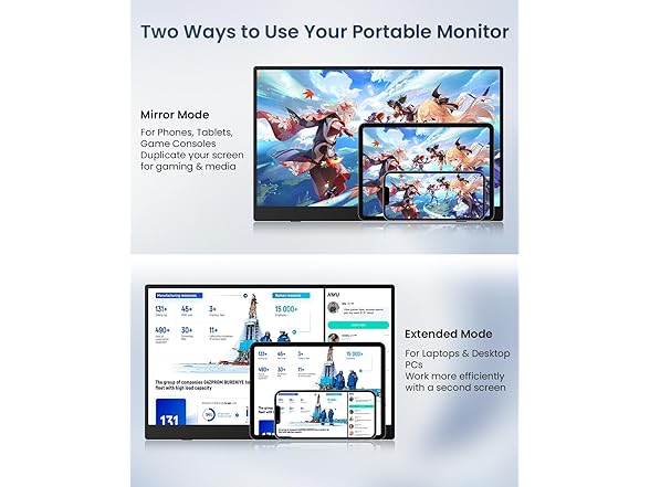 15.6" Portable Monitor 60Hz 1080p