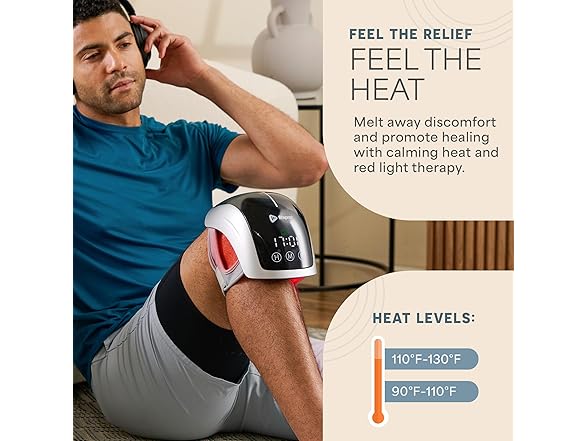 LifePro Pro Light Therapy Knee Massager Heat