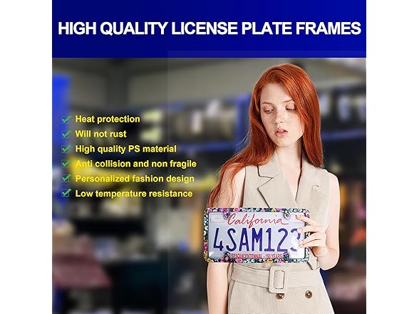 Car captain 2pcs License Plate Protector