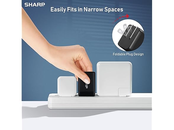 Sharp GaN Dual Port Foldable 35W USB-C Charger