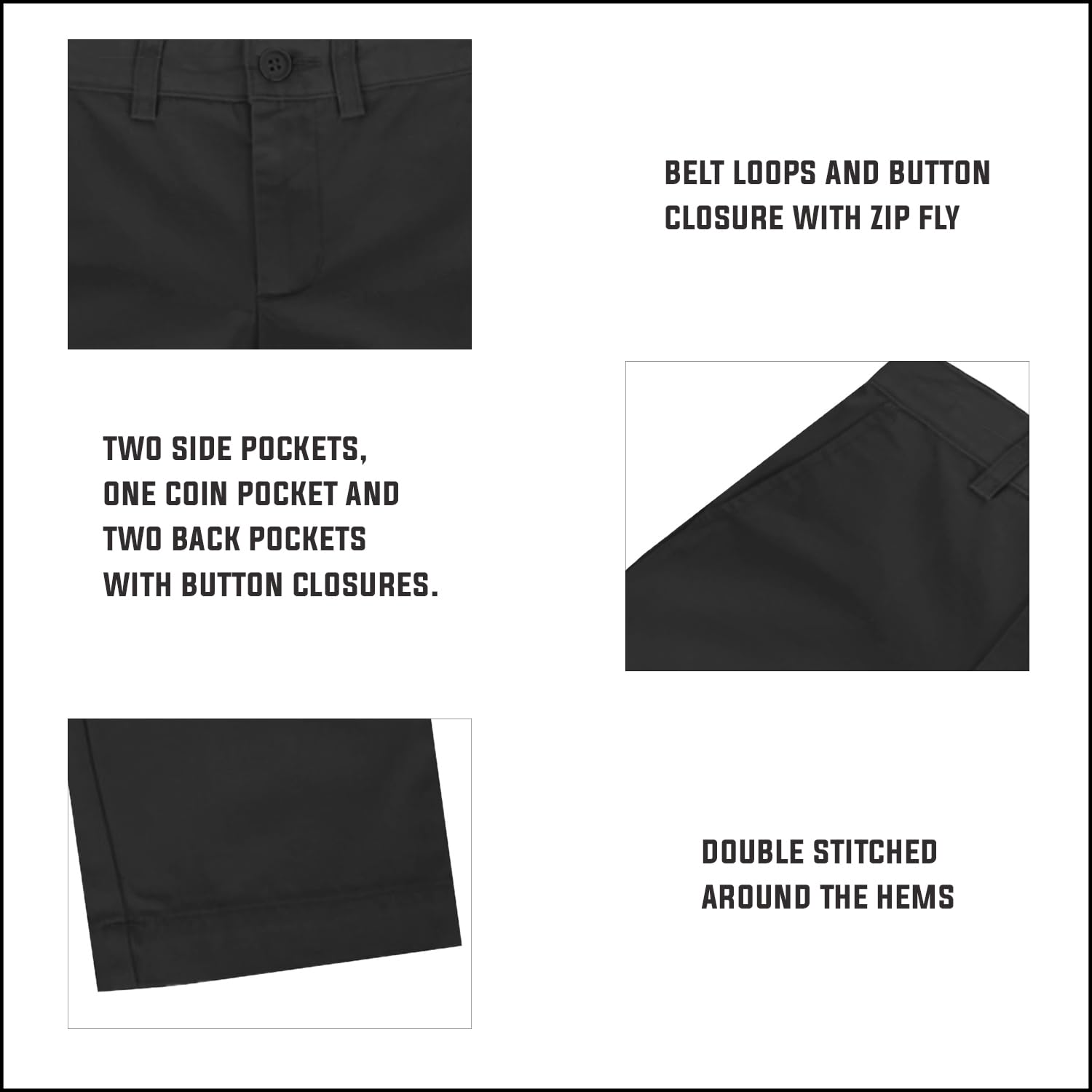 3PK Children & Boys Classic Chino Pants - Gallery 12