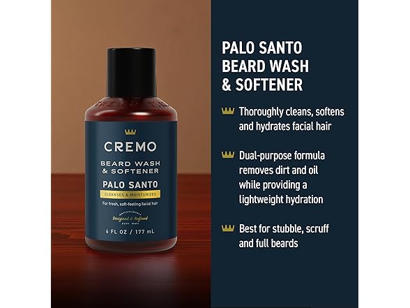 Cremo Palo Santo 2n1 Beard Wash & Softener