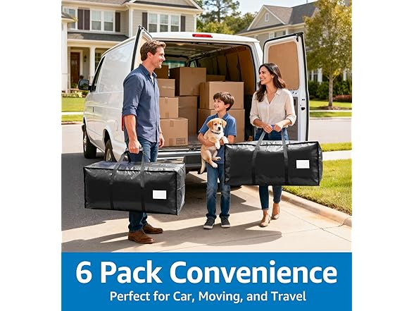 VISVEIL 6 Pack Heavy Duty Moving Bags