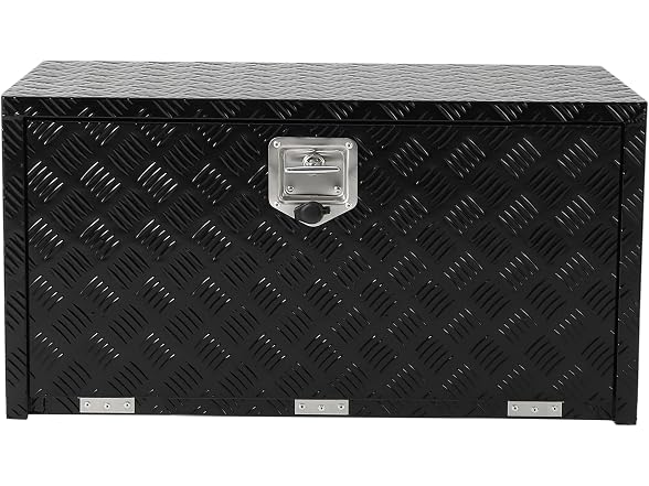 Heavy Duty Aluminum Underbody Tool Box Spray Black, Single Lock