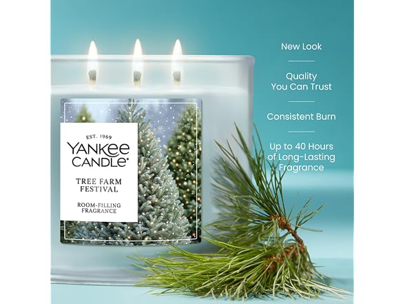 Yankee Candle Tree Farm Festival Scented Candle, 14.5oz 3-Wick
