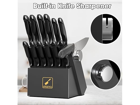 imark 14 Pcs High Carbon Knife Set