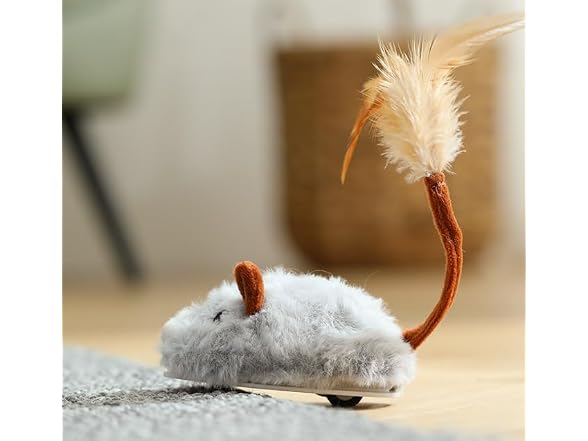 FUROCLAW Interactive Cat Toy Mouse, Automatic Moving