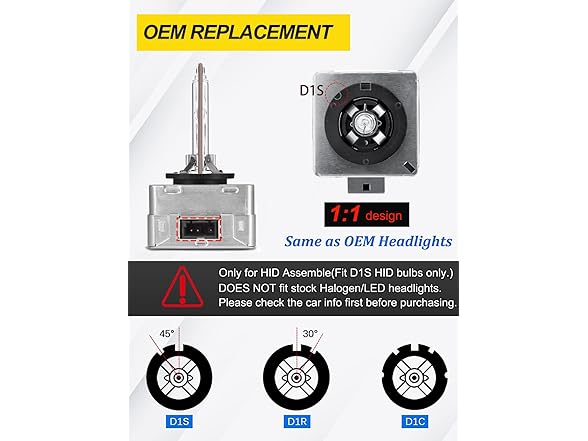 LTONXEN D1S Xenon HID Headlight Bulbs