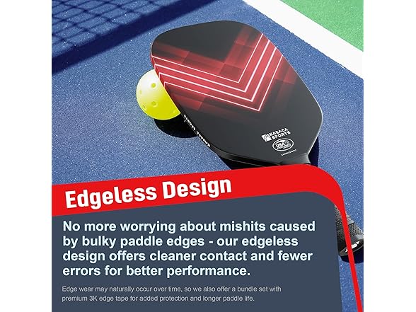 Kasaca Edgeless Pickleball Paddle Beginners